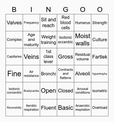 Chapter 1-7 bingo Card
