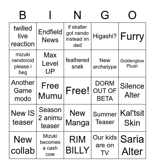 IT'S FISH GUYS Bingo Card
