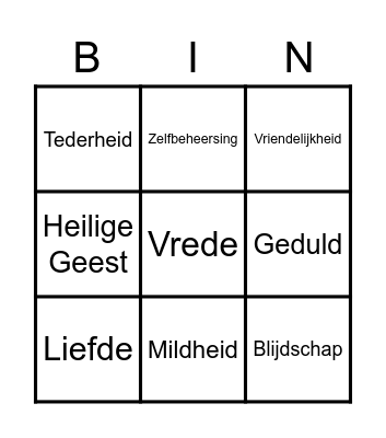 VRUCHTEN VAN DE GEEST Bingo Card