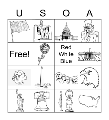 USA Bingo Card