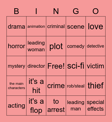 Movies Bingo Card