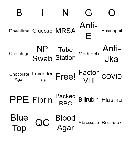 Lab Week Bingo 2023 Bingo Card