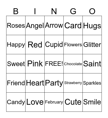 Valentines Day Bingo! Bingo Card