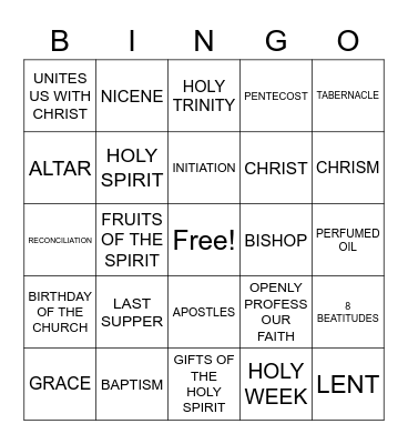 CONFIRMATION   REVIEW Bingo Card