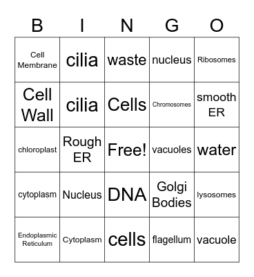 Cell Bingo Card