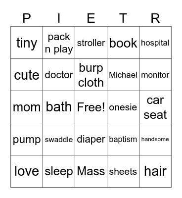 Sip and See Bingo Card