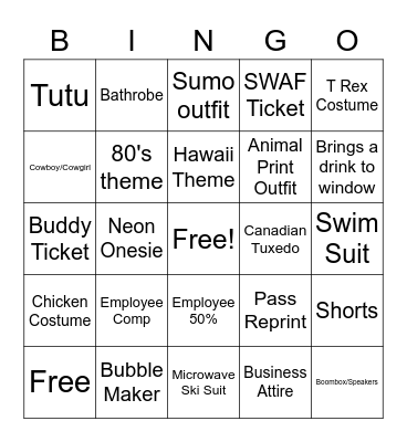 Closing Day Bingo Card