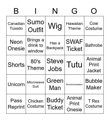 Closing Day Bingo Card