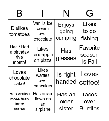 Late Night for the Planet Bingo Card