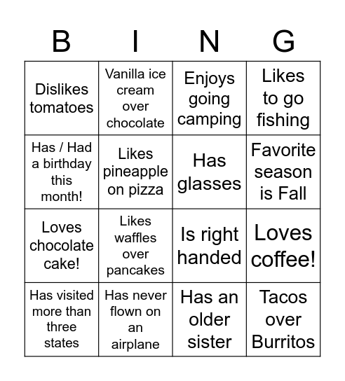 Late Night for the Planet Bingo Card