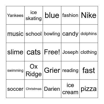 Happy Birthday, Caroline Bingo Card