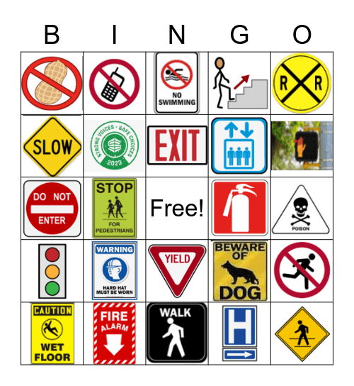 Safety Week Bingo Card