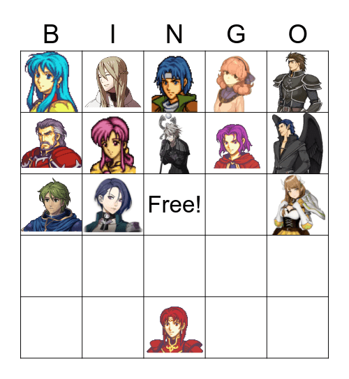 Fire Emblem Bingo Card