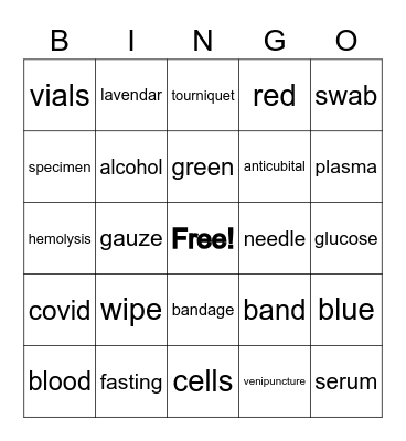 Lab Week Bingo Card