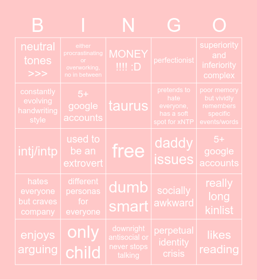 < how much are u like me? :D > Bingo Card