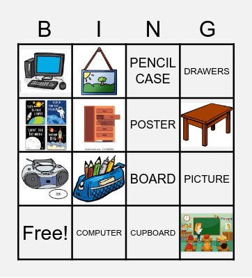 SCHOOL THINGS Bingo Card