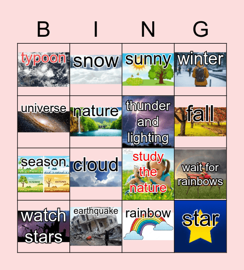 Elementary 4-3 A Bingo Card