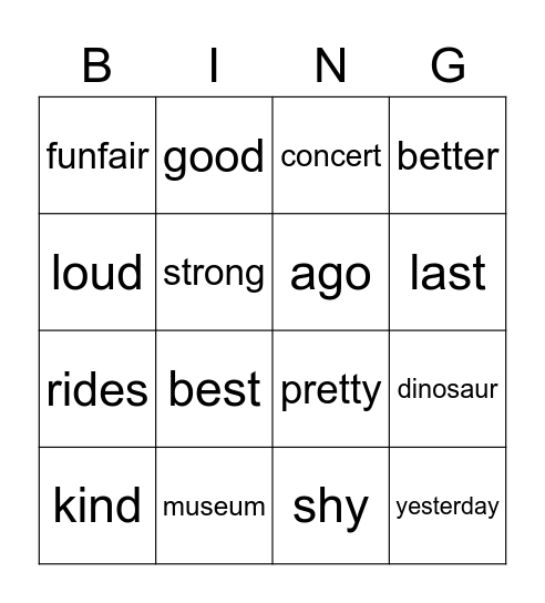 Bingo Card