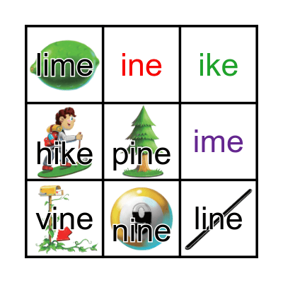 Phonics 3 - Unit 3 Bingo Card