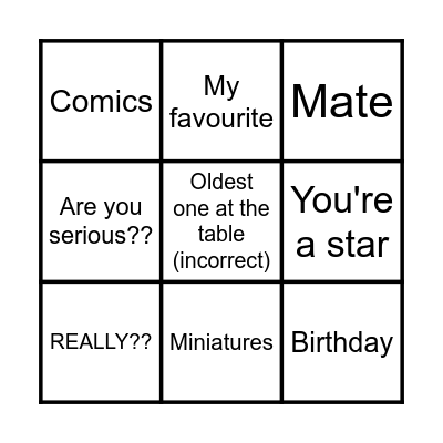 Birthday Chringo! Bingo Card