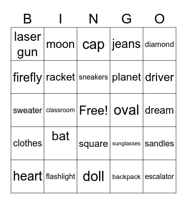 L3Students in Space Bingo Card