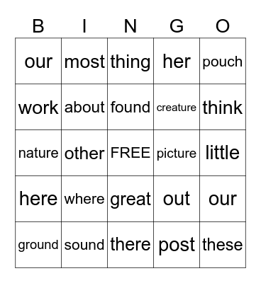 WIN 7 Bingo Card