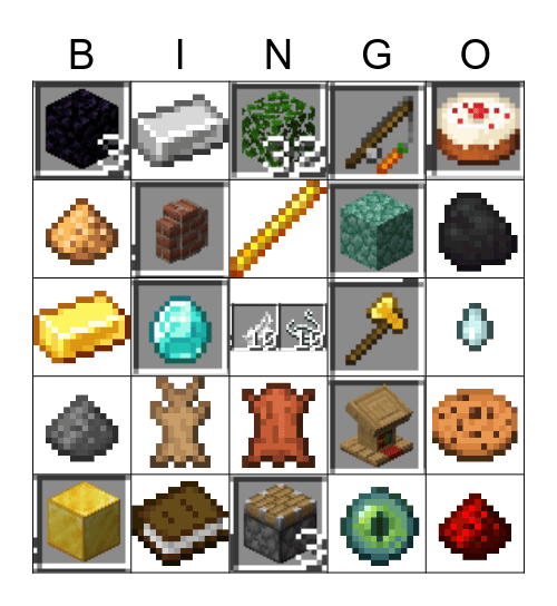 Minecraft Bingo Card