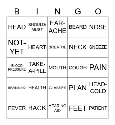 HEALTH AND MEDICINE (ASL 2) Bingo Card