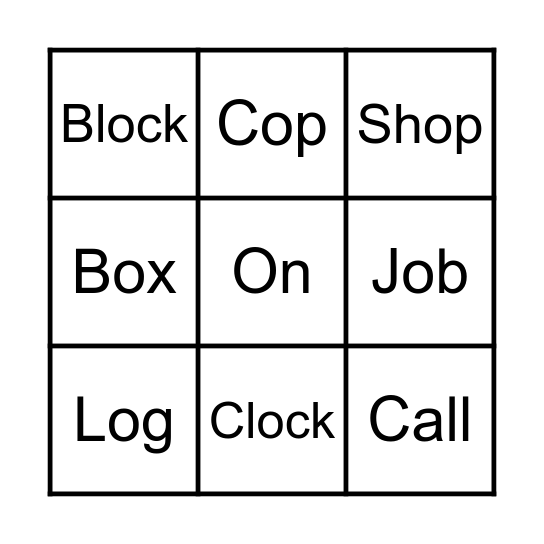 Vowel /a/ Bingo Card