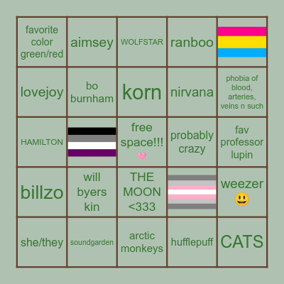 kat bingo!! Bingo Card