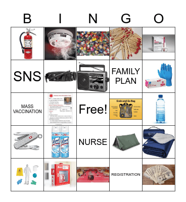 Emergency Preparedness Bingo Card