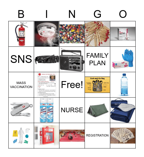 Emergency Preparedness Bingo Card