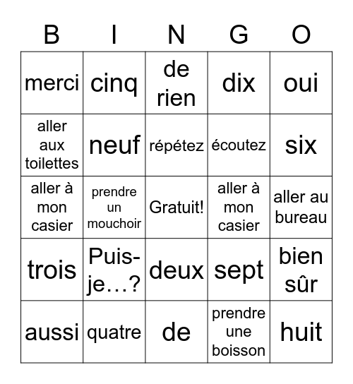 Donivan Alexe Germain Bingo Card