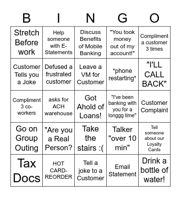 CC BINGO Card