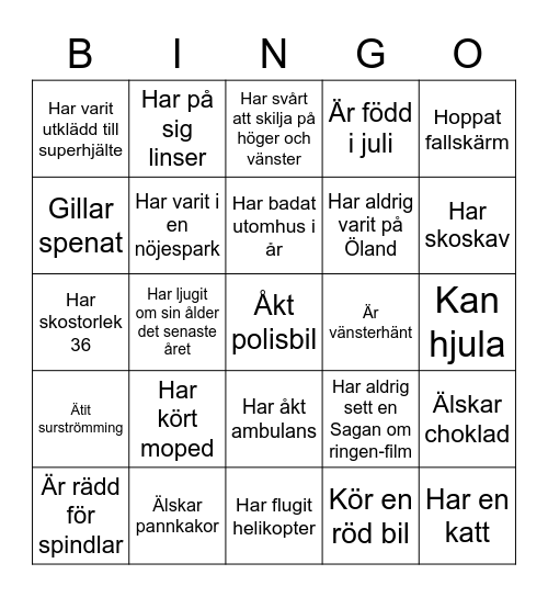 Troja Dam Bingo Card