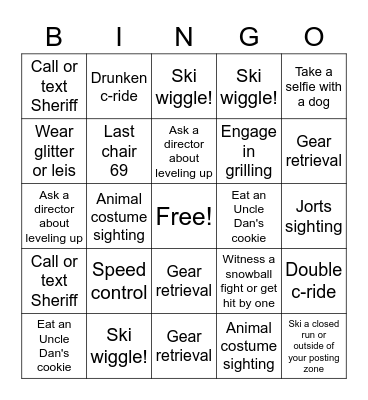 Closing Day Bingo Card