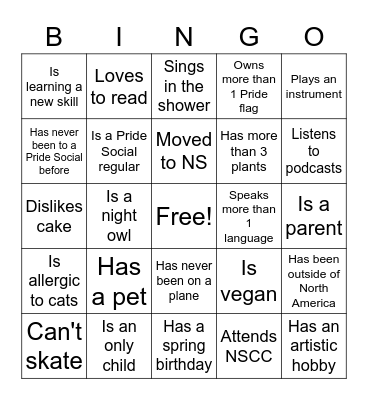 Find someone who... Bingo Card