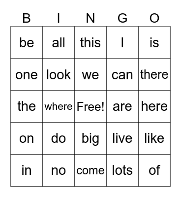 1G BINGO #13 Bingo Card