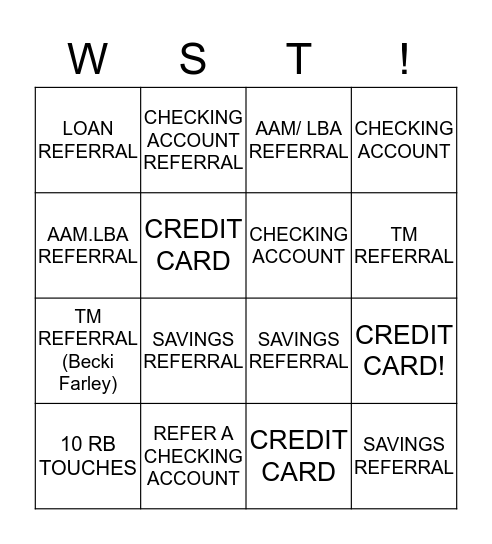 GO WESTVILLE! Bingo Card