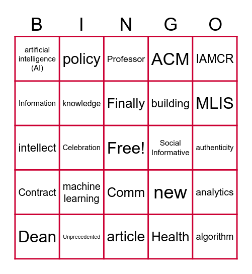 SC&I Honors Day Bingo! Bingo Card
