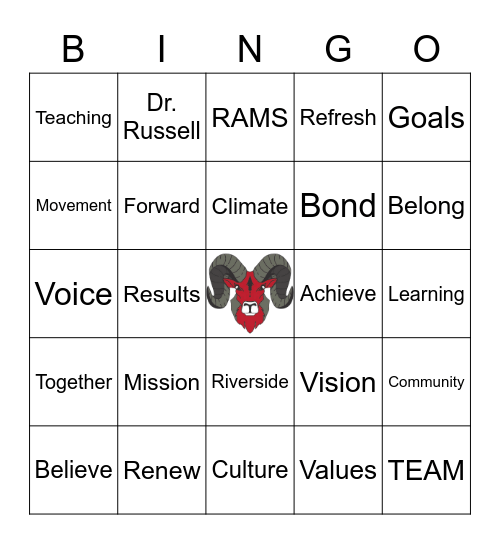 Riverside Bingo Card