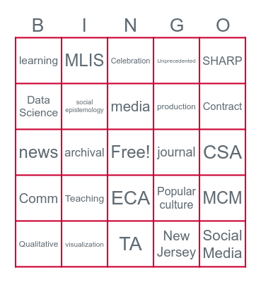 SC&I Honors Day Bingo! Bingo Card