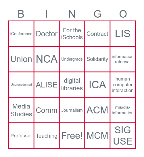 SC&I Honors Day Bingo! Bingo Card