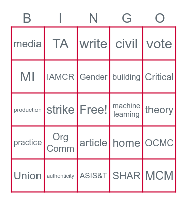 SC&I Honors Day Bingo! Bingo Card