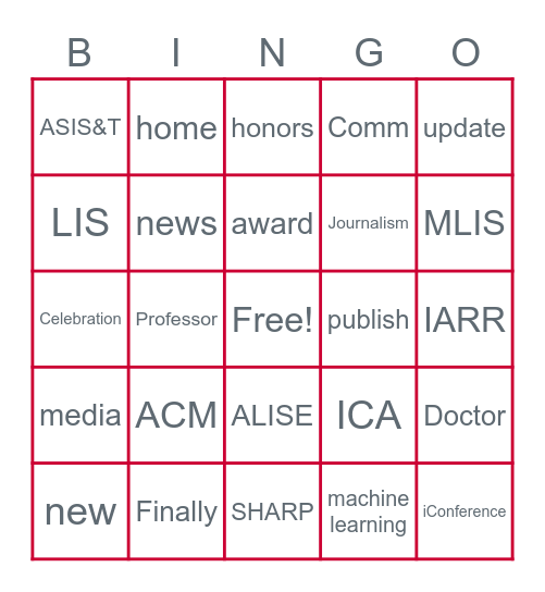 SC&I Honors Day Bingo! Bingo Card