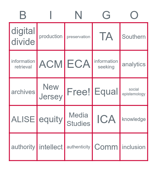 SC&I Honors Day Bingo! Bingo Card