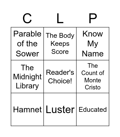 What Book Are You Hoping To Read This Year? Bingo Card