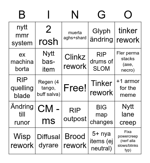 PATCHPATCHPATCHPATCH Bingo Card