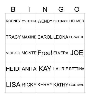NICHOLS FAMILY REUNION Bingo Card