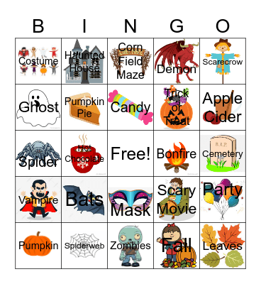 Halloween Bingo Card